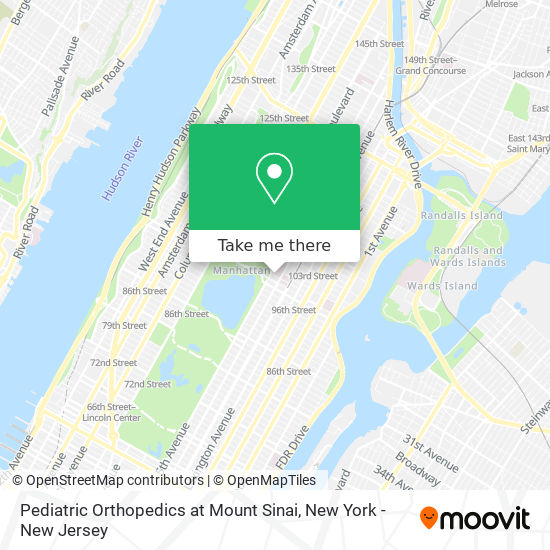 Pediatric Orthopedics at Mount Sinai map