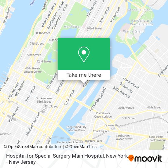 Mapa de Hospital for Special Surgery Main Hospital