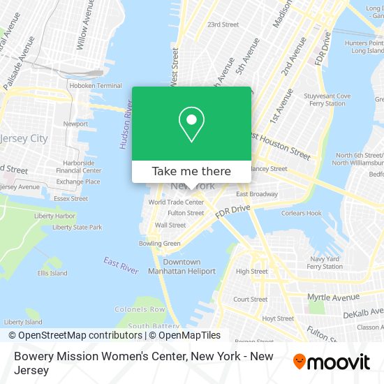 Bowery Mission Women's Center map