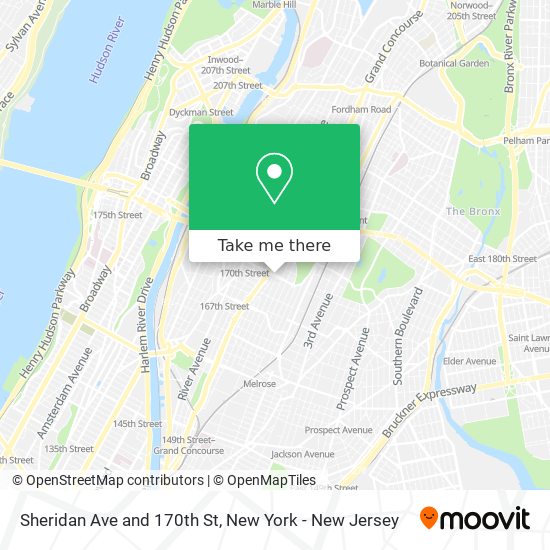 Sheridan Ave and 170th St map