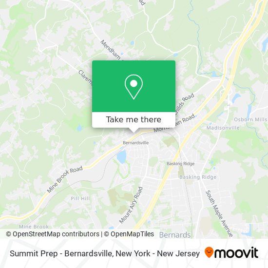 Mapa de Summit Prep - Bernardsville