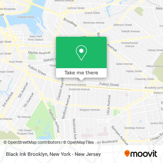 Black Ink Brooklyn map