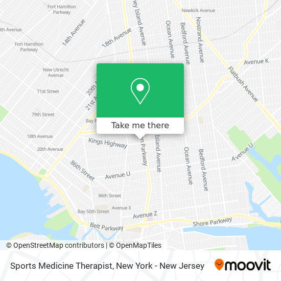 Sports Medicine Therapist map