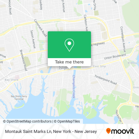 Mapa de Montauk Saint Marks Ln