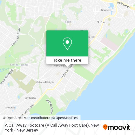 A Call Away Footcare (A Call Away Foot Care) map