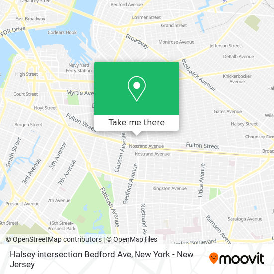 Mapa de Halsey intersection Bedford Ave