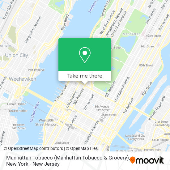 Mapa de Manhattan Tobacco (Manhattan Tobacco & Grocery)