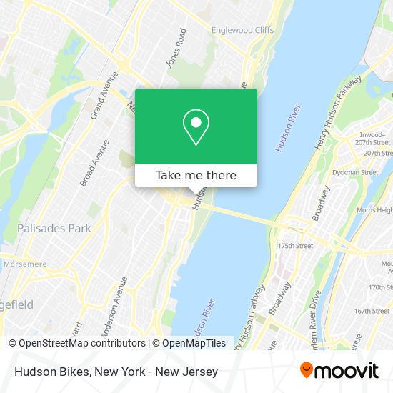 Hudson Bikes map