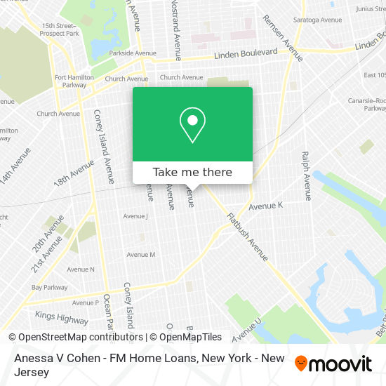 Mapa de Anessa V Cohen - FM Home Loans