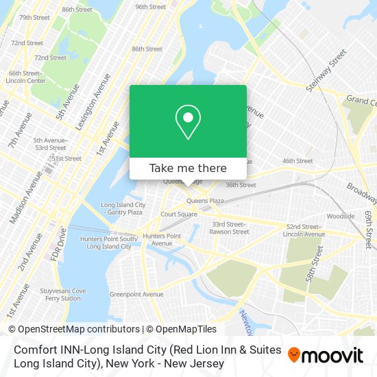 Comfort INN-Long Island City (Red Lion Inn & Suites Long Island City) map