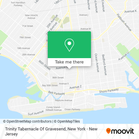 Trinity Tabernacle Of Gravesend map