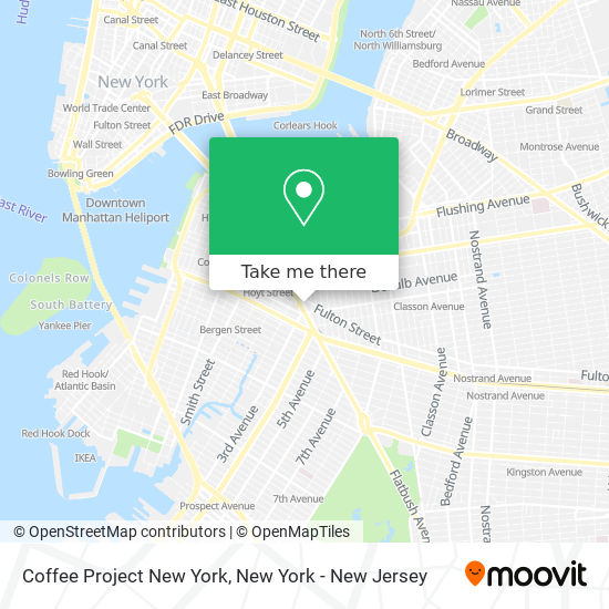 Mapa de Coffee Project New York