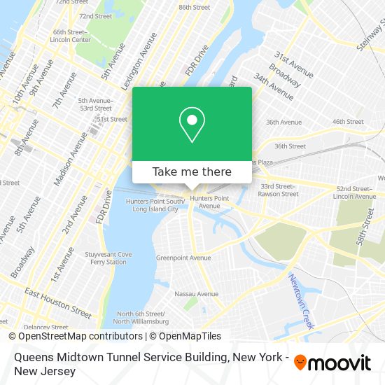 Mapa de Queens Midtown Tunnel Service Building