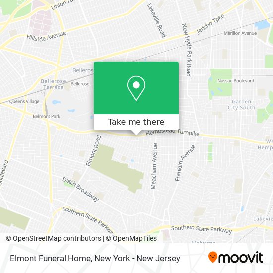 Elmont Funeral Home map