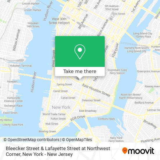 Mapa de Bleecker Street & Lafayette Street at Northwest Corner