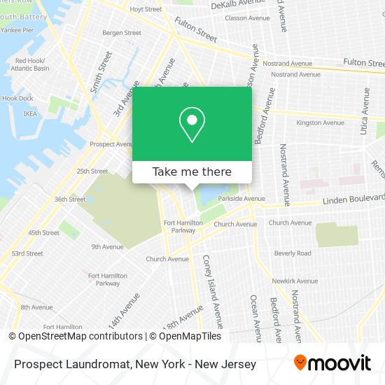 Prospect Laundromat map