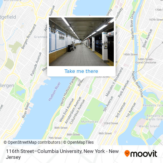 116th Street–Columbia University map