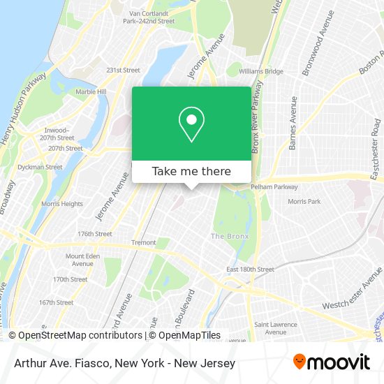 Arthur Ave. Fiasco map