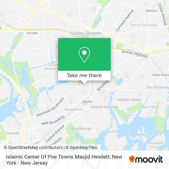 Islamic Center Of Five Towns Masjid Hewlett map