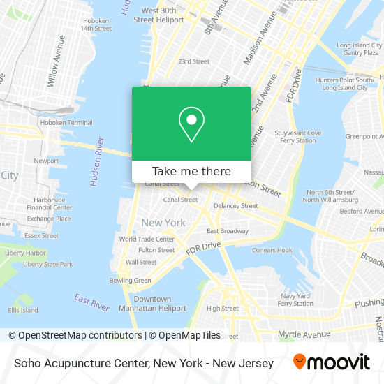 Mapa de Soho Acupuncture Center