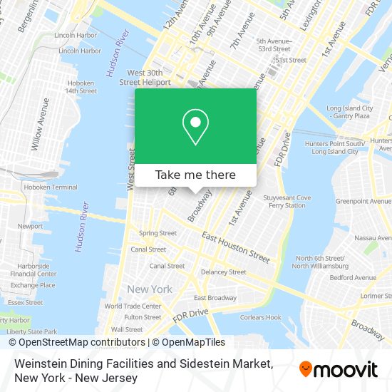 Mapa de Weinstein Dining Facilities and Sidestein Market