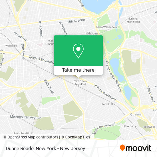 Duane Reade map