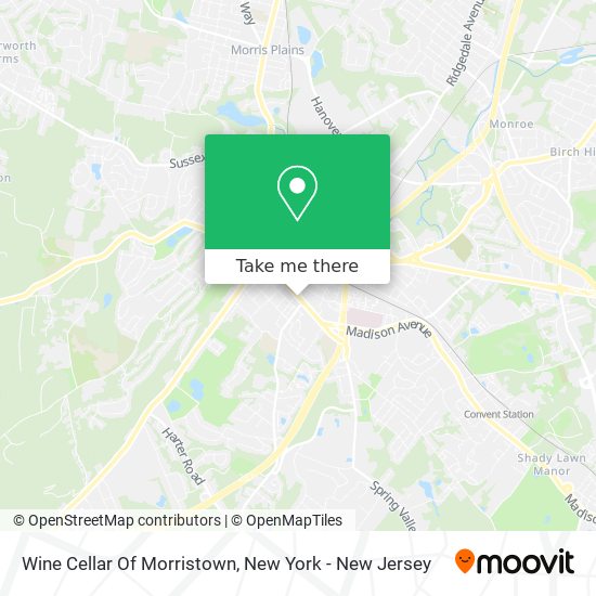 Wine Cellar Of Morristown map