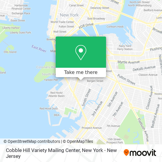 Mapa de Cobble Hill Variety Mailing Center