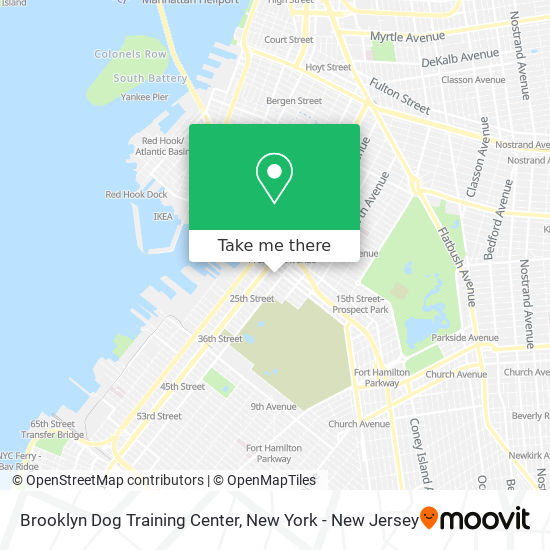 Brooklyn Dog Training Center map