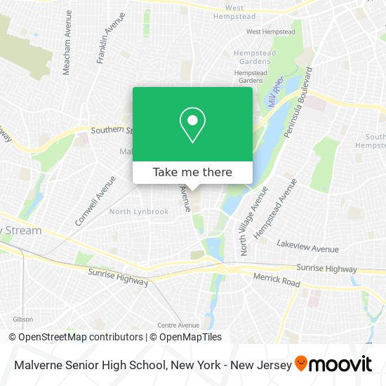 Malverne Senior High School map