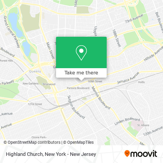 Highland Church map