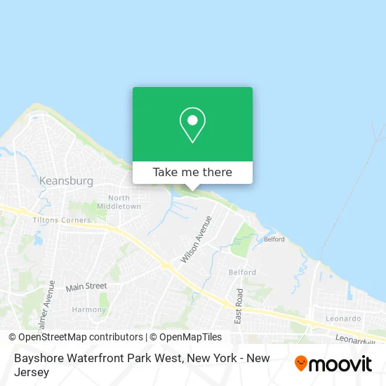 Bayshore Waterfront Park West map
