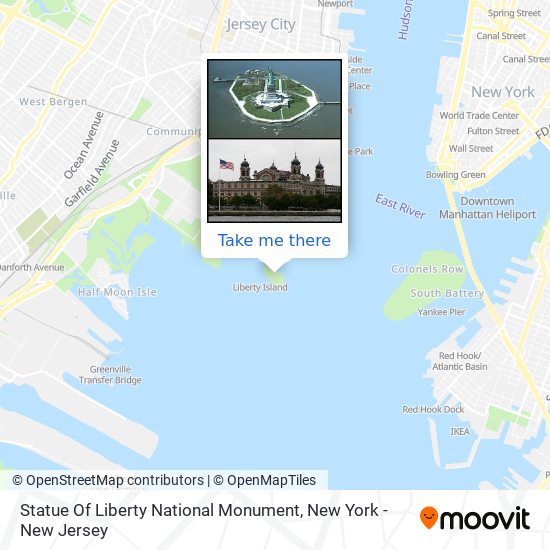 Statue Of Liberty National Monument map