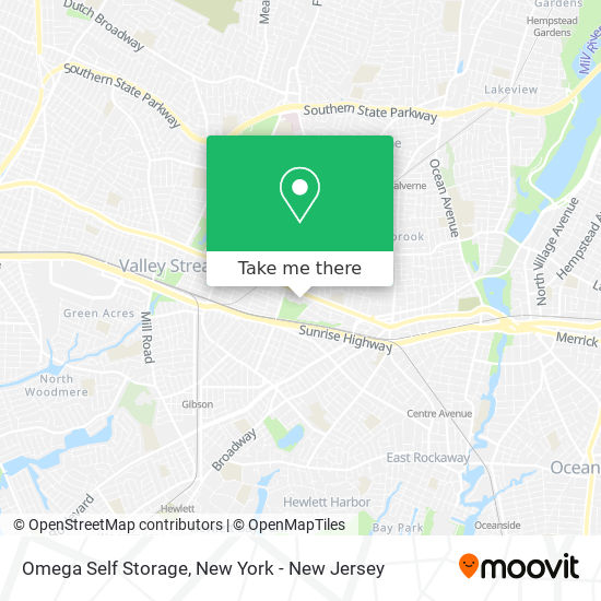 Omega Self Storage map