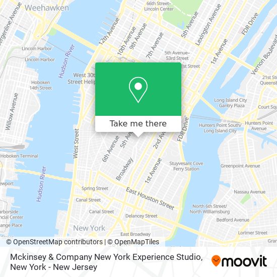 Mckinsey & Company New York Experience Studio map