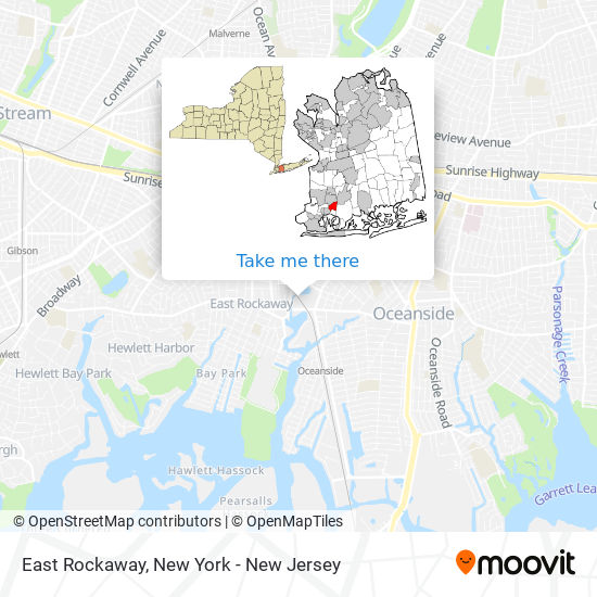 Mapa de East Rockaway