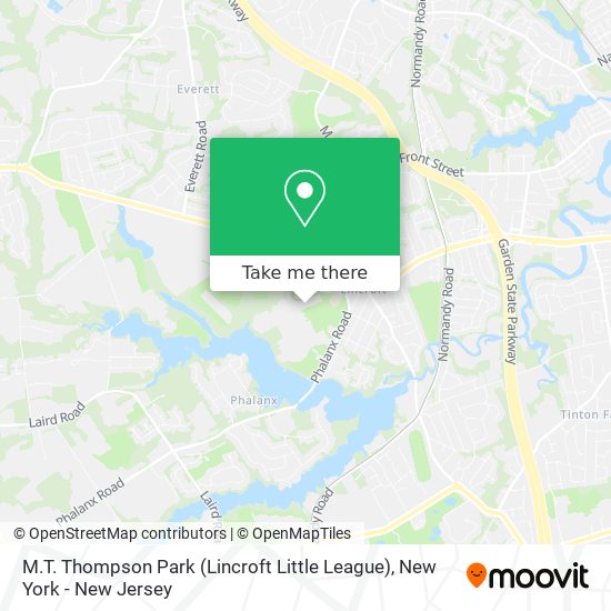 M.T. Thompson Park (Lincroft Little League) map