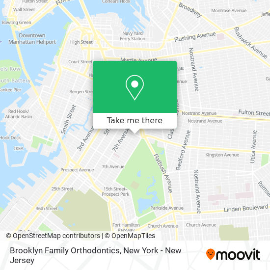 Brooklyn Family Orthodontics map