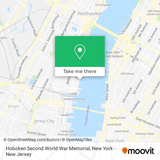 Mapa de Hoboken Second World War Memorial