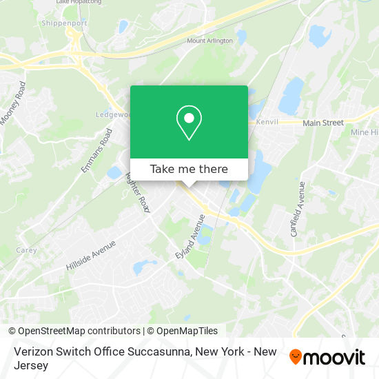 Mapa de Verizon Switch Office Succasunna