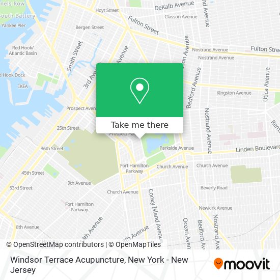 Mapa de Windsor Terrace Acupuncture