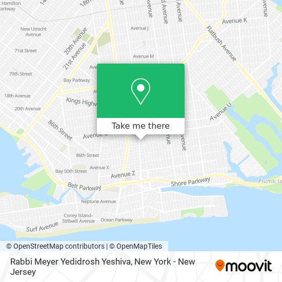 Rabbi Meyer Yedidrosh Yeshiva map