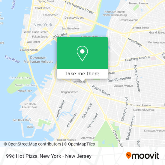 Mapa de 99¢ Hot Pizza