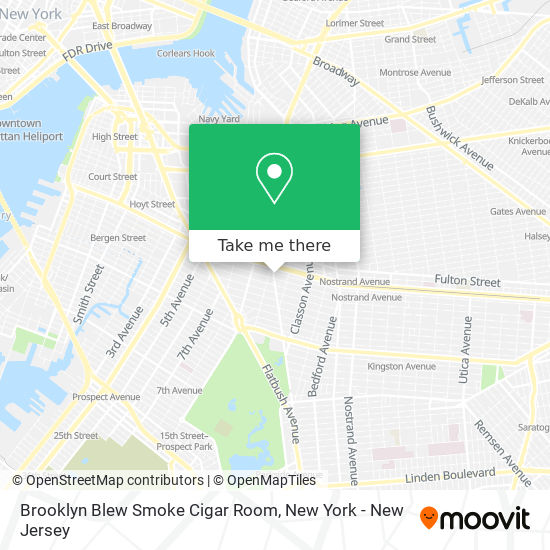 Mapa de Brooklyn Blew Smoke Cigar Room