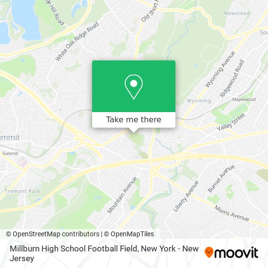 Millburn High School Football Field map