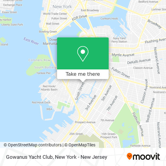 Gowanus Yacht Club map