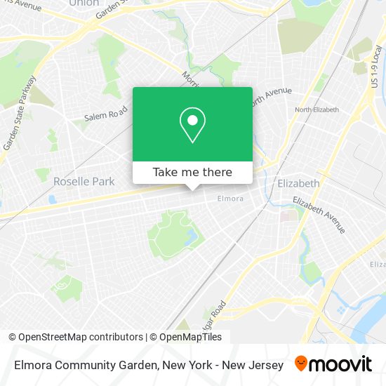 Elmora Community Garden map