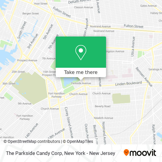 Mapa de The Parkside Candy Corp
