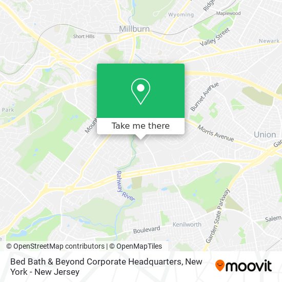 Mapa de Bed Bath & Beyond Corporate Headquarters