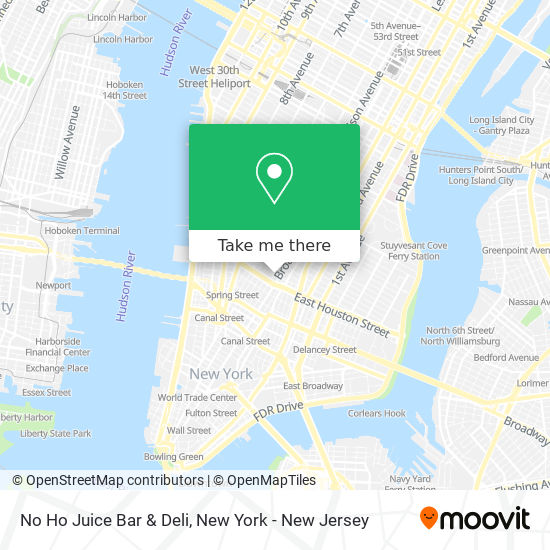 No Ho Juice Bar & Deli map